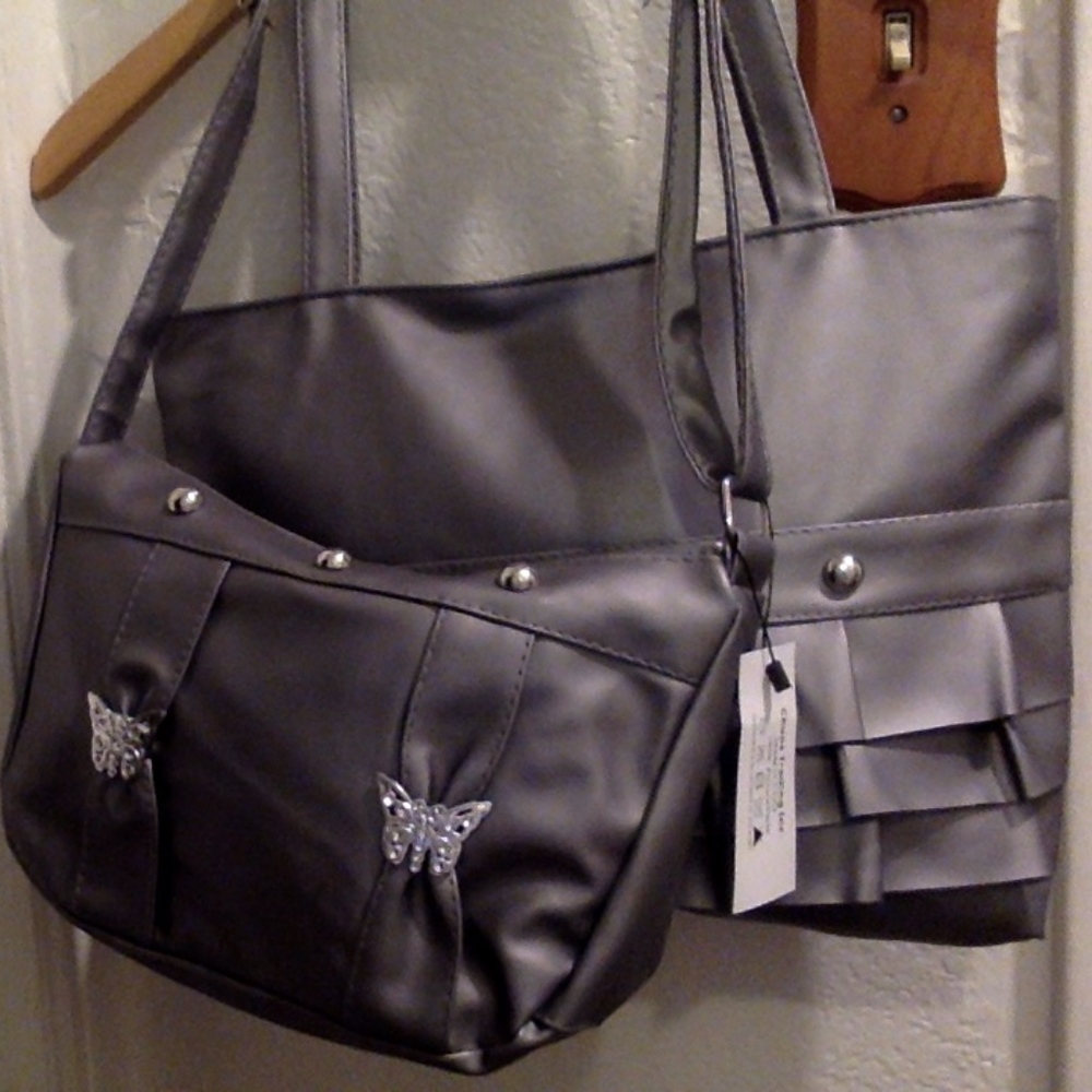 Set of Vinyl Handbags